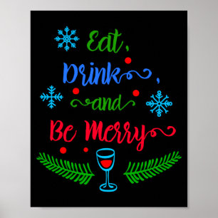 Póster Come Come Y Sé Feliz Navidad Niños Camiseta