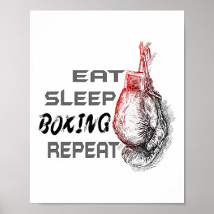 Póster Come Dormir Boxeo Repite Enthusiasta del Boxeo