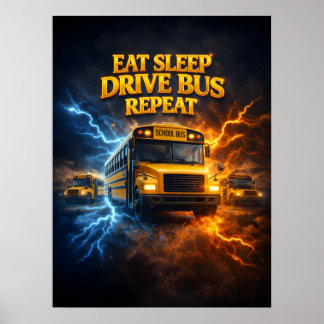 Póster Come Dormir Conductor De Autobús