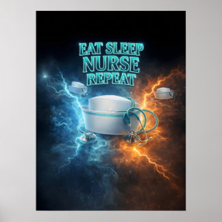 Póster Come Dormir Enfermera Retro