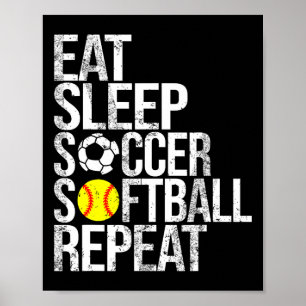Póster Come Dormir Fútbol Blandito Repetir Divertido Ll 