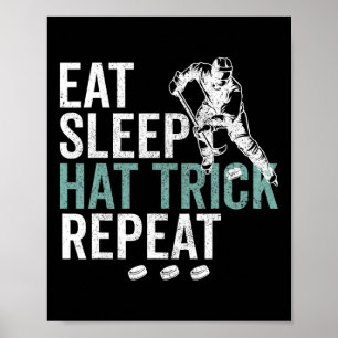 Póster Come Dormir Hat Trick Repetir Genial Hockey Sobre 
