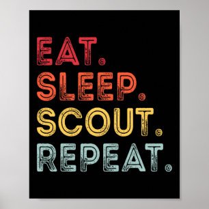 Póster Come Dormir Scout Repetir Retro Vintage Scout Para