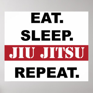Póster Come.Duerme. Jiu Jitsu.Repite.Póster
