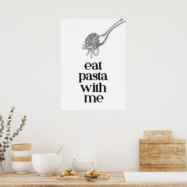 Póster Come pasta conmigo
