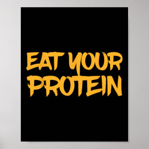 Póster Come Proteínas Proteína Construcción Muscular Fitn