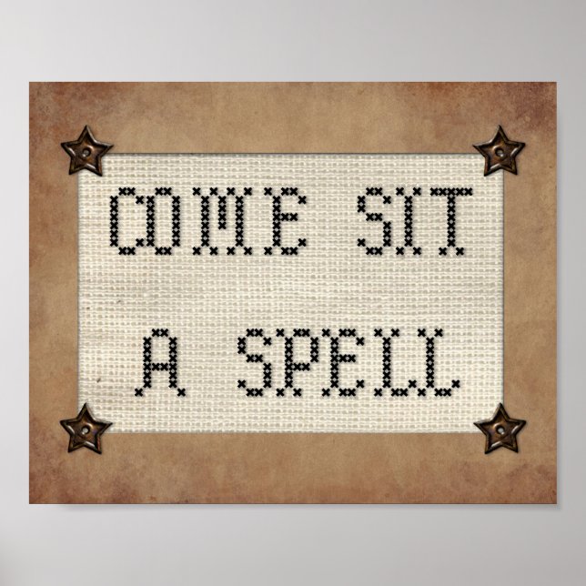 Póster Come Sit A Spell Print (Frente)