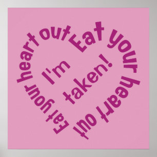 Póster COME SU poster personalizado DEL CORAZÓN FUERA