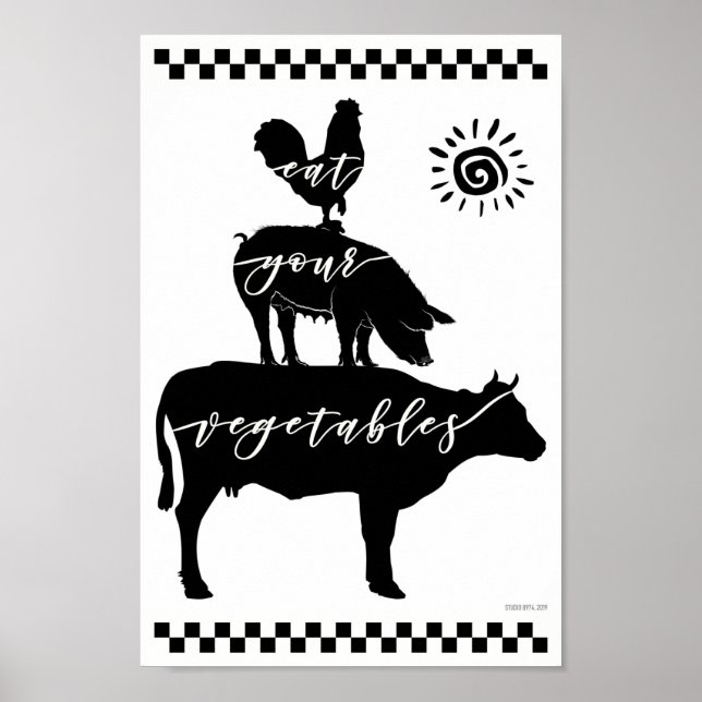 PÓSTER ¡COME SUS VERDURAS! (Frente)