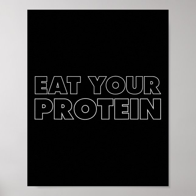 Póster Come Tu Proteína Proteína Construcción De Músculos (Frente)