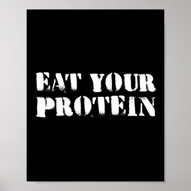 Póster Come Tu Proteína Proteína Construcción Músculo Fit (Frente)
