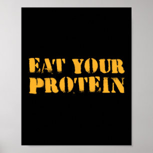 Póster Come Tu Proteína Proteína Construcción Músculo Fit