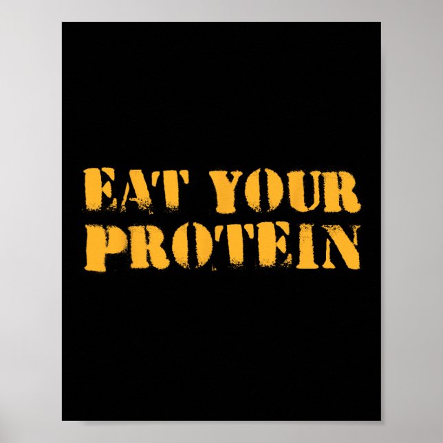 Póster Come Tu Proteína Proteína Construcción Músculo Fit (Frente)