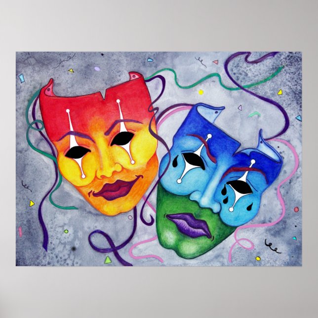 Póster Comedia y tragedia (Frente)