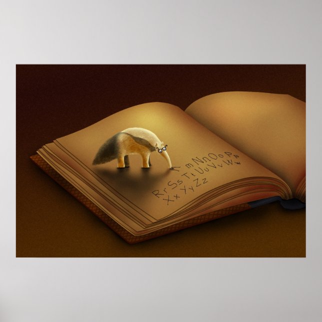 Póster Comedor de letras (Frente)