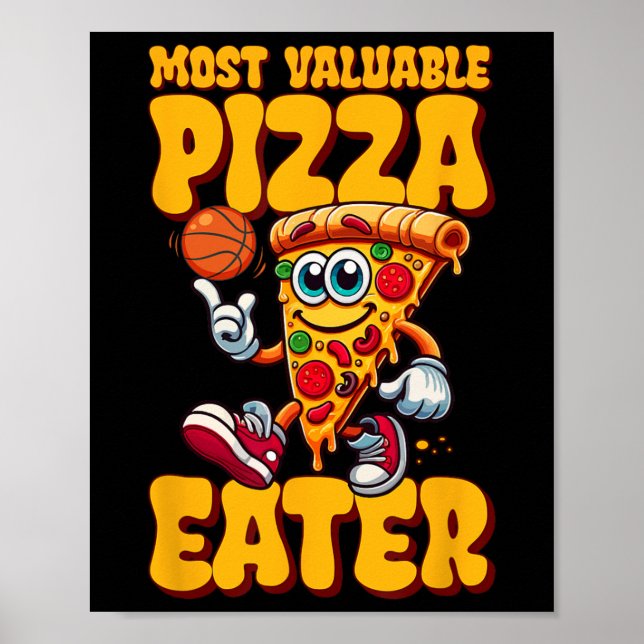 Póster Comedor de Pizza Más Valioso  (Frente)