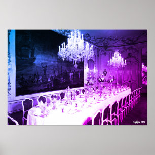 Póster Comedor del palacio Hofburg de Viena, Austria vint