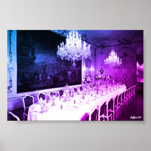 Póster Comedor del palacio Hofburg de Viena Austria Vinta