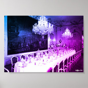 Póster Comedor del palacio Hofburg de Viena Austria Vinta