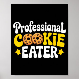 Póster Comedor Profesional De Galletas Amante De Galletas