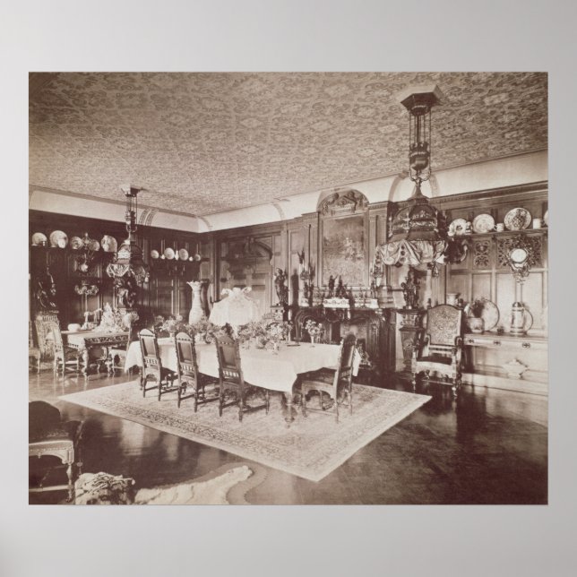 Póster Comedor, Wickham Hall, Kent, 1897 (Frente)