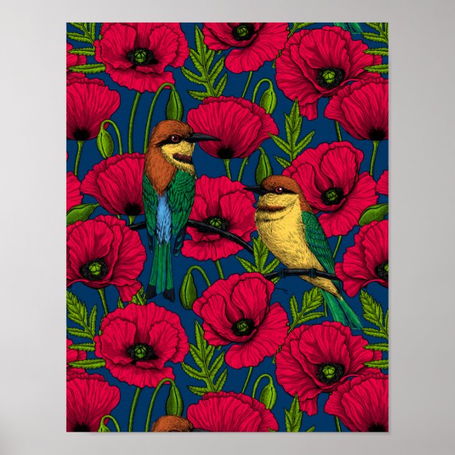 Póster Comedores de abejas y amapolas (Frente)