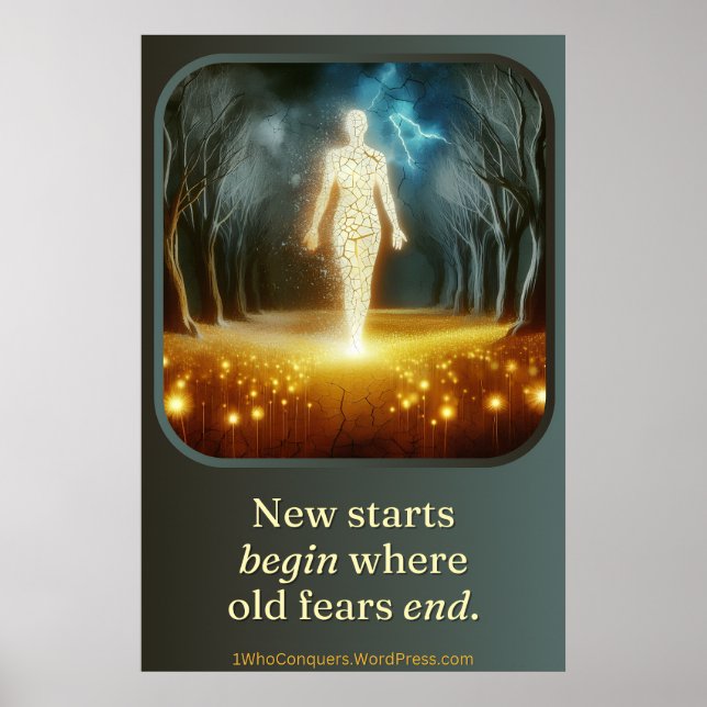 Póster Comenzar de nuevo, brillar más (Frente)