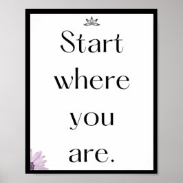 Póster Comenzar donde está, Cotizar