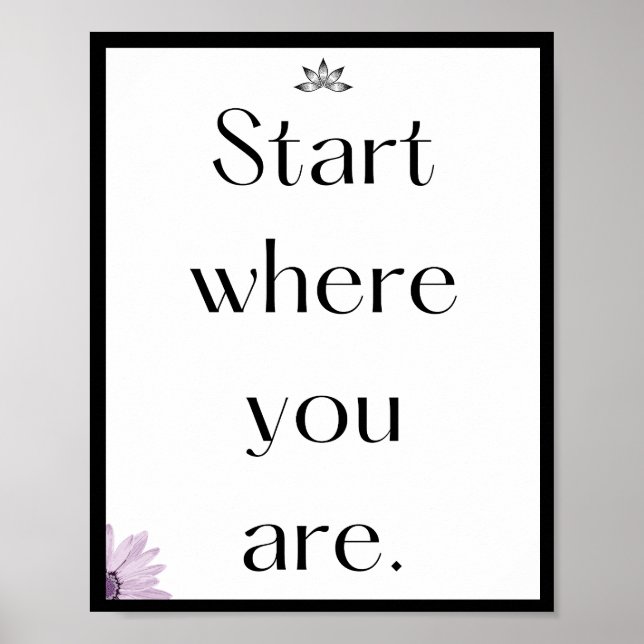 Póster Comenzar donde está, Cotizar (Frente)