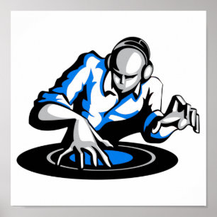 Póster Comenzar el fiesta DJ Poster