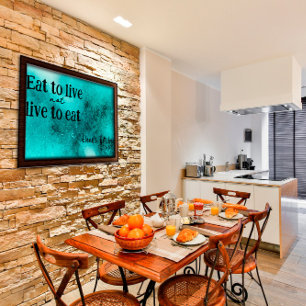 Póster Comer a la cocina en vivo Poster inspirador turque