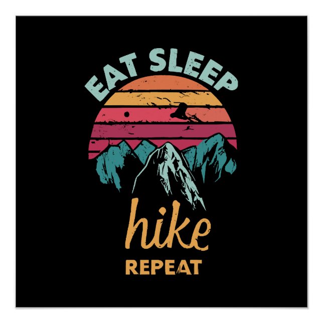Póster Comer, Dormir, Caminar, Repetir (Anverso)