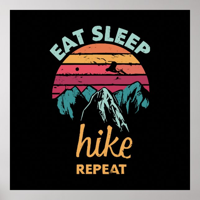 Póster Comer, Dormir, Caminar, Repetir (Frente)