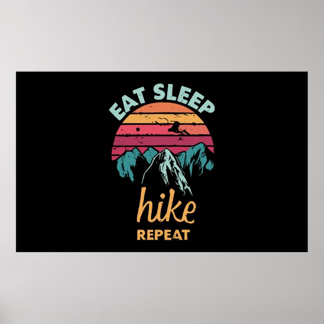 Póster Comer, Dormir, Caminar, Repetir (Frente)
