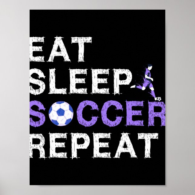 Póster Comer+Dormir+fútbol+Repetir (Frente)