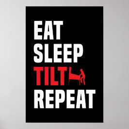 Póster Comer, dormir, inclinar, repetir - Poster de Pinba
