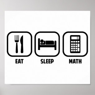 PÓSTER COMER, DORMIR, MATEMÁTICA