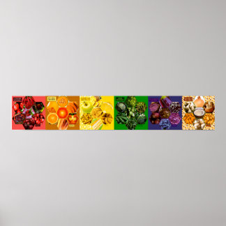 Póster Comer el Poster de recordatorio del arcoiris