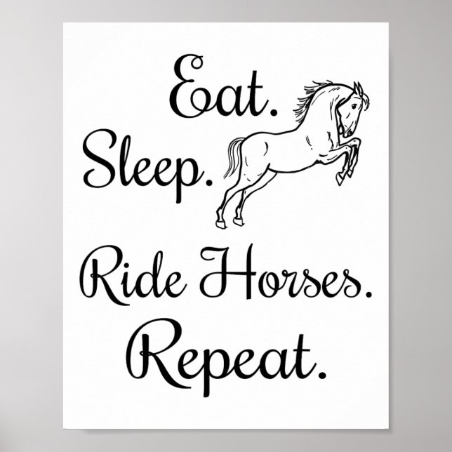 Póster Comer el sueño de los caballos repetir amor a caba (Frente)