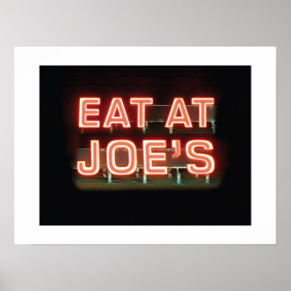 Póster Comer en Joe's-Print