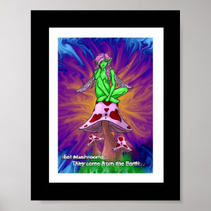 Póster Comer hongos