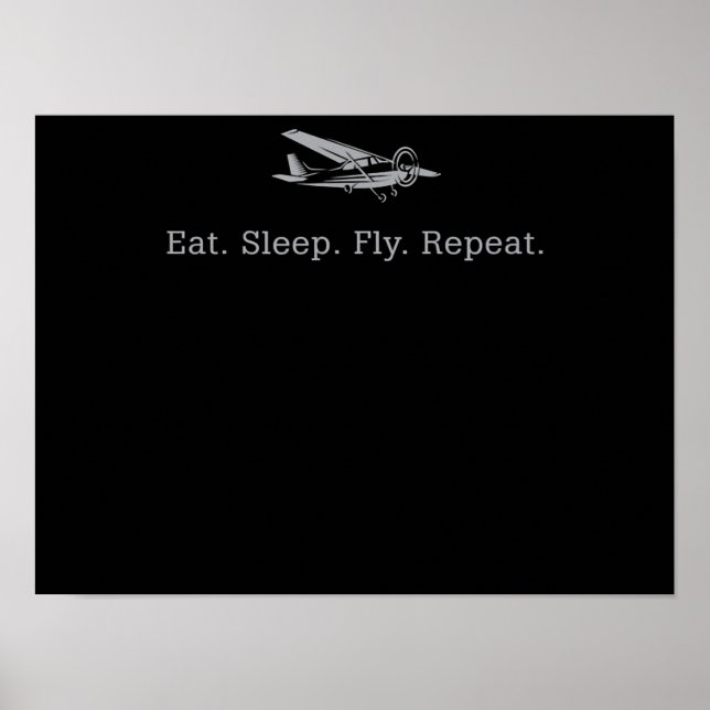 Póster Comer los drones de vuelo para dormir Regalo del A (Frente)