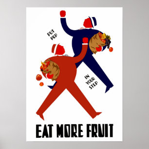 Póster Comer más fruta