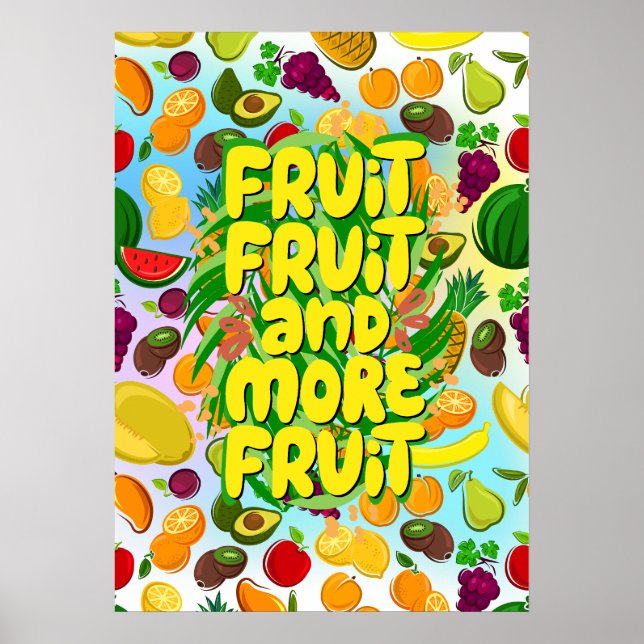 Póster Comer más fruta | Motivación Vegan & Plant (Frente)