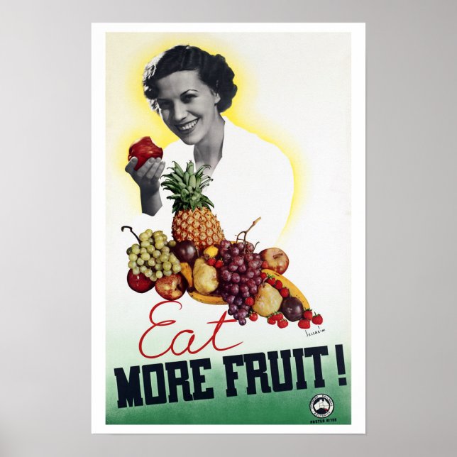 Póster Comer más fruta ~ Viajes por Australia (Frente)