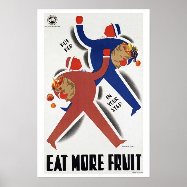 Póster Comer más fruta ~ Viajes por Australia (Frente)