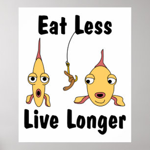 Póster Comer menos