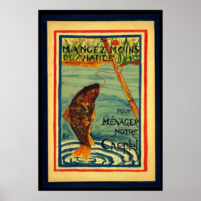 Póster Comer menos carne para salvar a nuestro Poster de  (Frente)