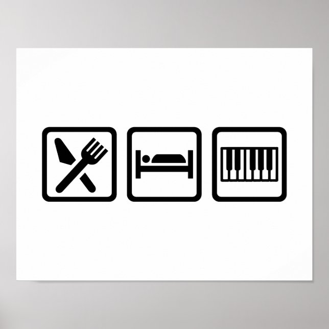 Póster Comer piano de sueño (Frente)