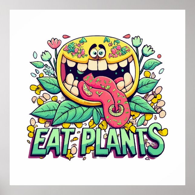 Póster Comer plantas (Frente)